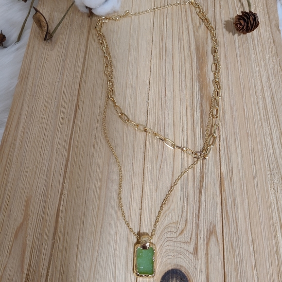 💚💚NEW💚💚GORGEOUS!! Layered Double Chain Necklace in GOLD 💚💚 - Picture 10 of 14